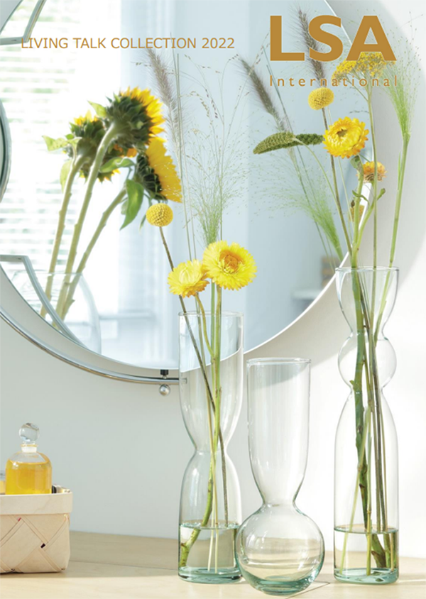 LSA International ガラス製フラワーベース アンバー - 花瓶